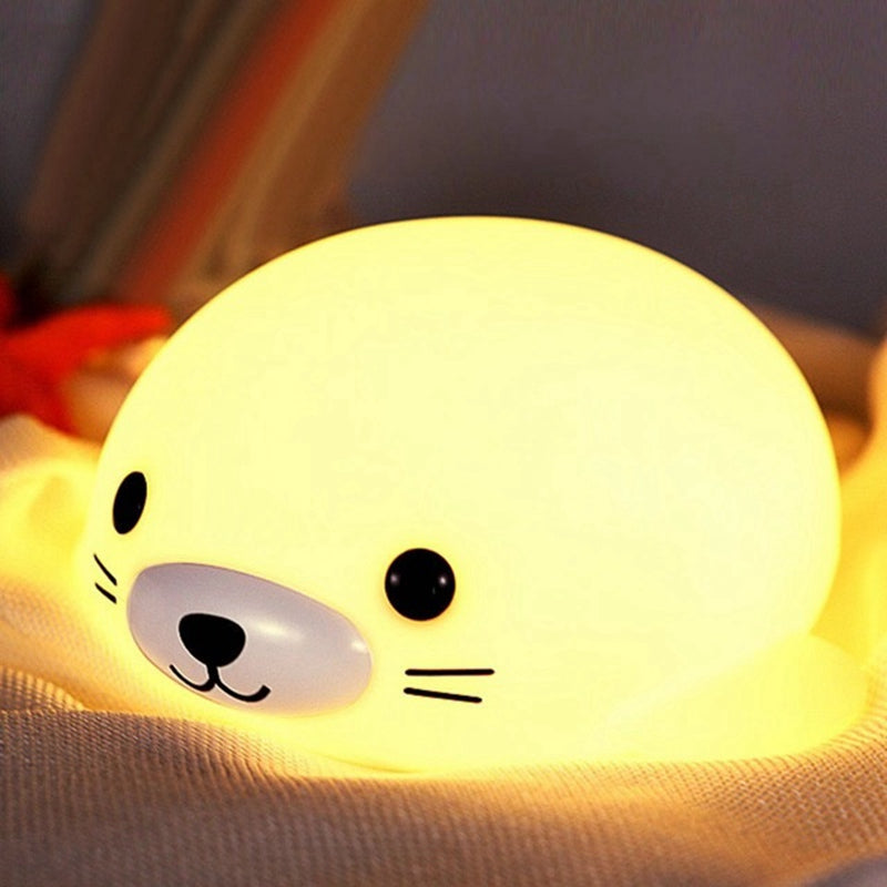 Creative Colorful Seal Night Light for Students